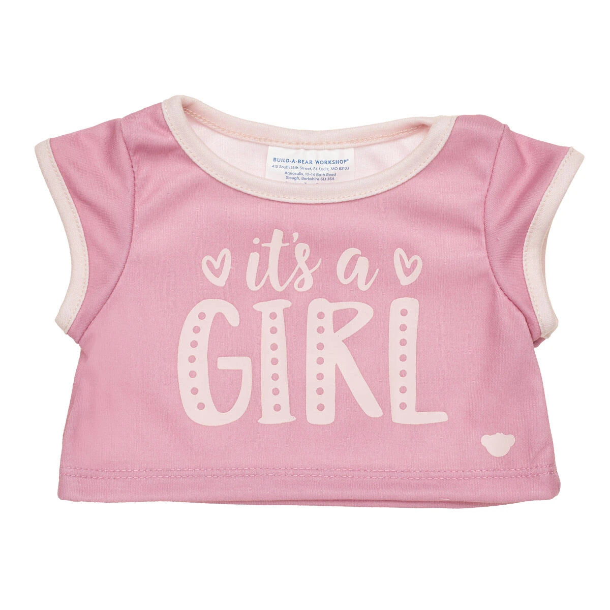Baby Pink Teddy Bear "It's a Girl" Gift Set | Build-A-Bear® - US 1047