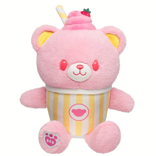 Strawberry Lemonade Bear Slushie Plushie w/ Lei | BAB - US 0339