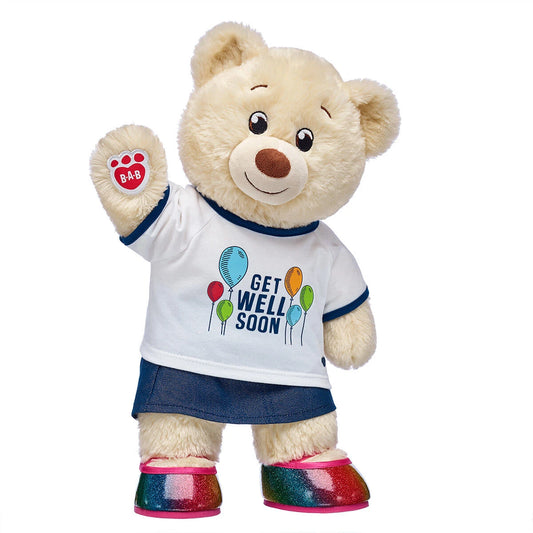 Cream Colored Teddy Bear Get Well Soon Gift Set | Build-A-Bear® - US 4983