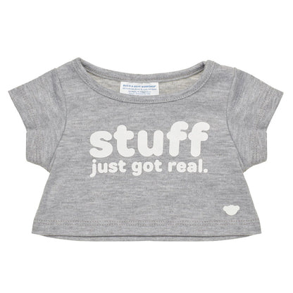 "Stuff Just Got Real" T-Shirt for Plush Toys | Build-A-Bear® - US 6223