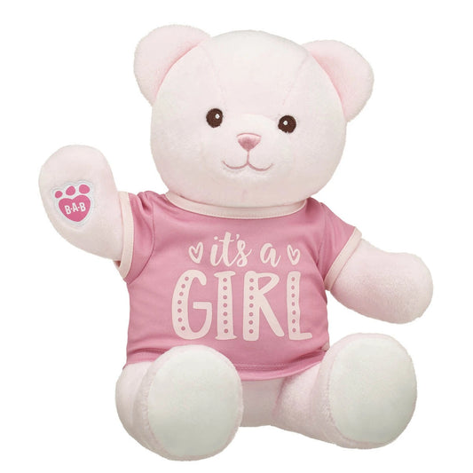 Baby Pink Teddy Bear "It's a Girl" Gift Set | Build-A-Bear® - US 6234