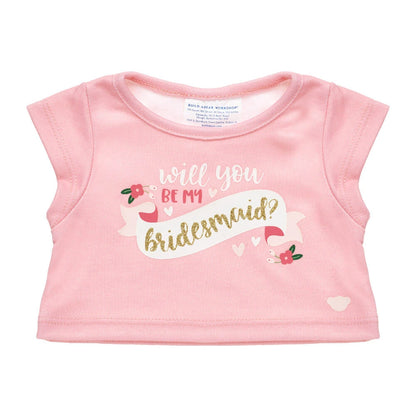 "Will You Be My Bridesmaid?" T-Shirt for Stuffed Animals | Build-A-Bear® - US 5503