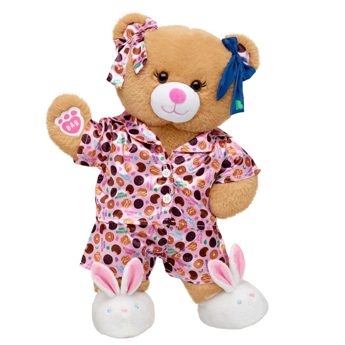 Girl Scout Cookie Teddy Bear Pajama Gift Set w/ Bows | BAB - US 8462