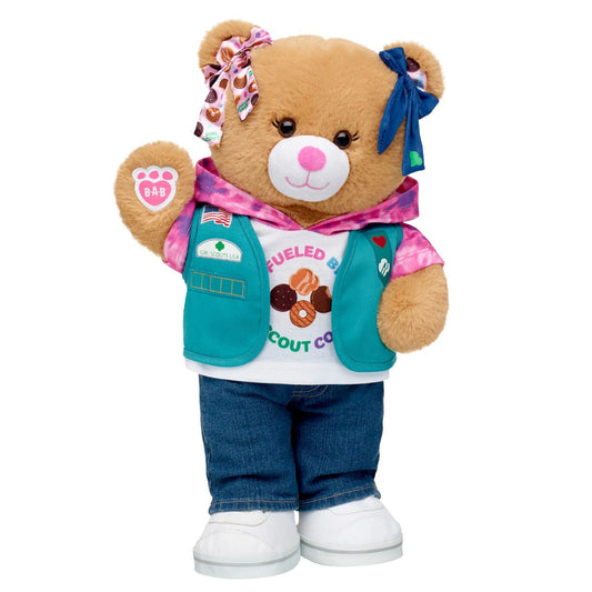 Girl Scout Cookie Teddy Bear Junior Gift Set w/ Bows | BAB - US 5946