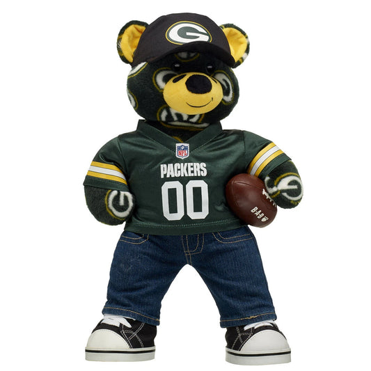 Green Bay Packers Fan Hat Teddy Bear Gift Set - US 6096