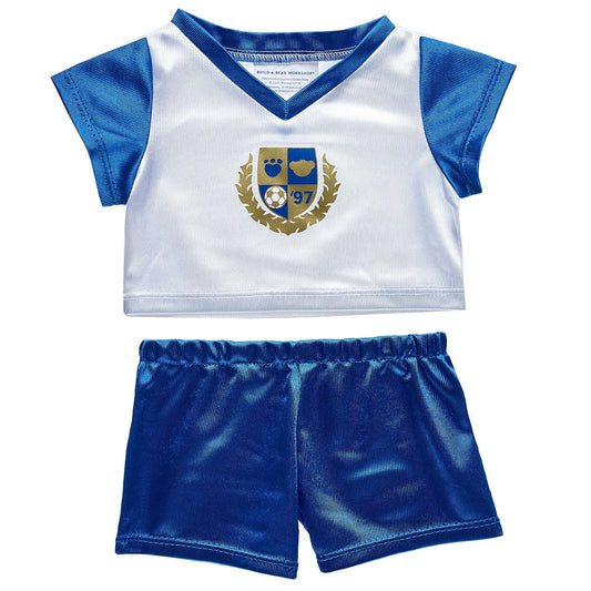Blue &amp; White Soccer Uniform 2 pc. for Stuffed Animals | Build-A-Bear® - US 5282
