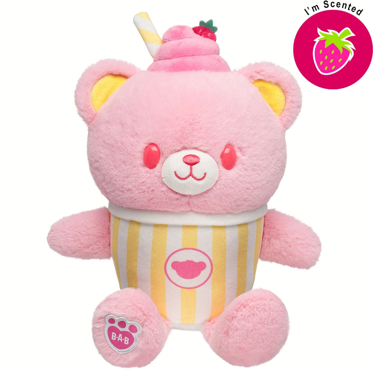 Strawberry Lemonade Bear Slushie Plushie Scented | BAB - US 8098