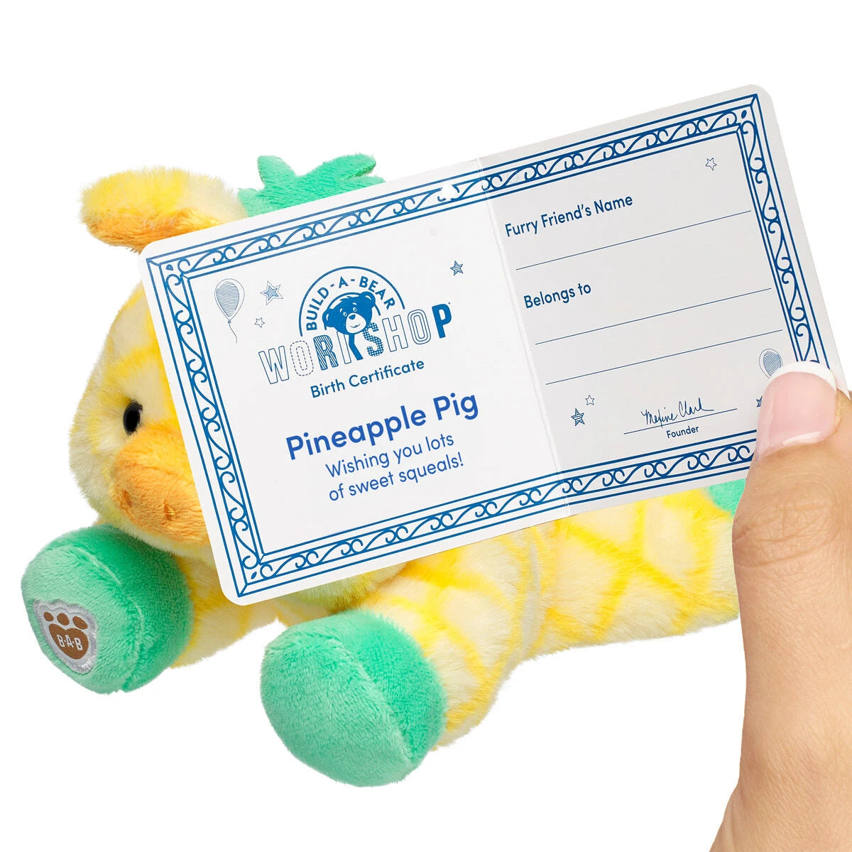 Build-A-Bear Mini Beans Pineapple Pig Stuffed Animal | BAB - US 0371