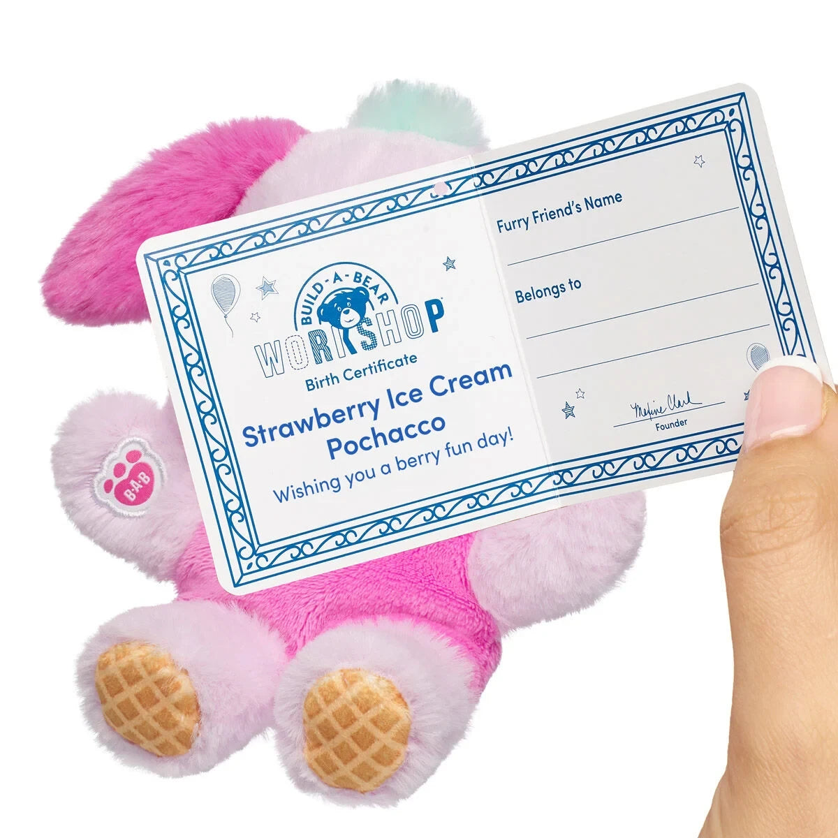 Build-A-Bear Mini Beans Strawberry Ice Ice Cream Pochacco | Build-A-Bear - US 2574