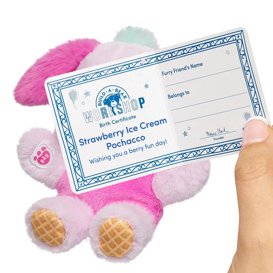 Build-A-Bear Mini Beans Strawberry Ice Ice Cream Pochacco | Build-A-Bear - US 3884