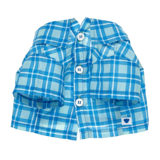 Blue Check T-Shirt for Stuffed Animals - US 8527